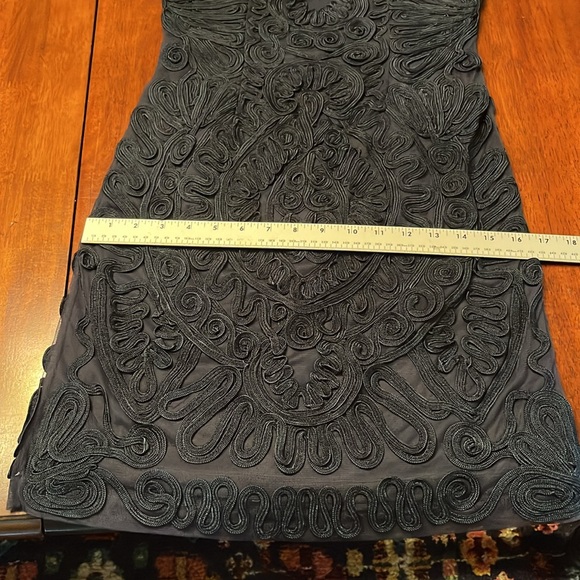 JS COLLECTIONS Elegant Navy Blue Textured nylon Dress SIze 4 - Picture 8 of 10